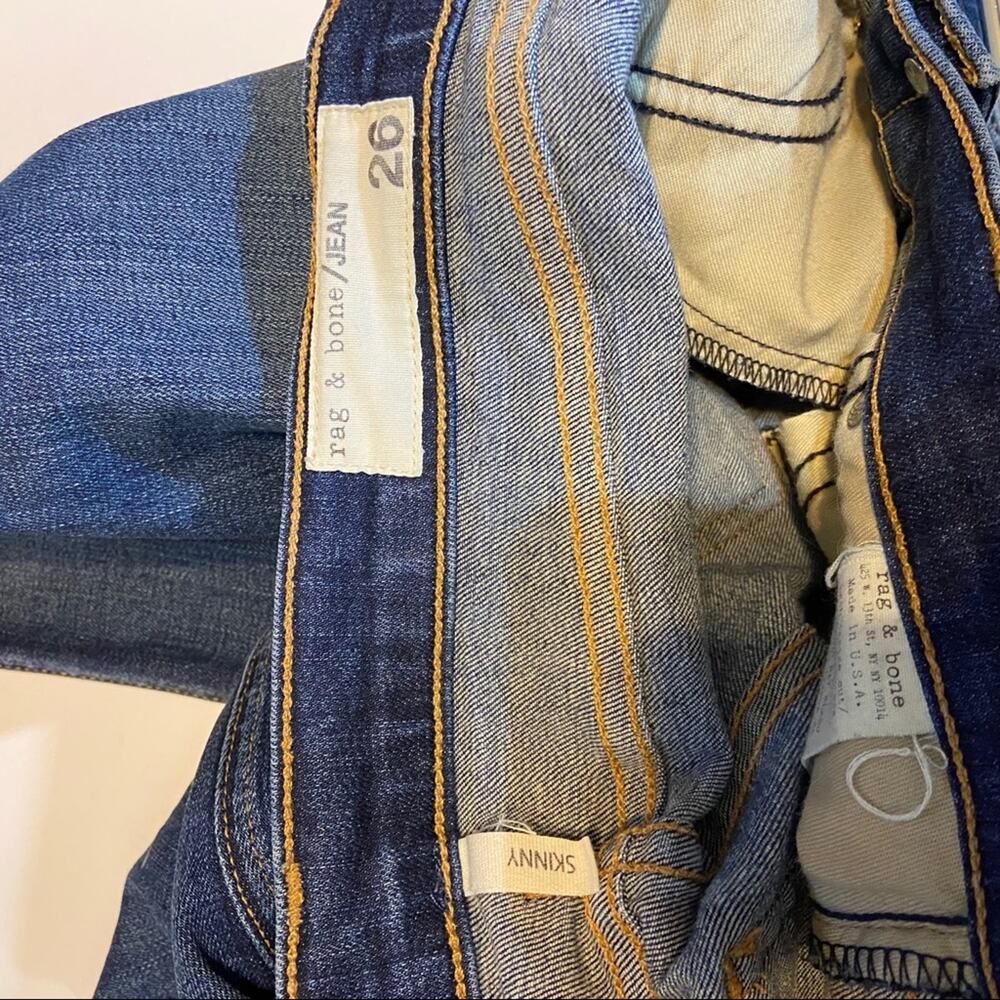 Rag & Bone Warren Distressed Skinny Jeans Sz 26 - Picture 5 of 11